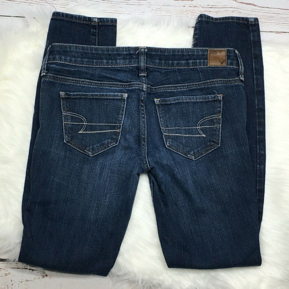 American Eagle Super Skinny Dark Wash Jeans 4